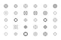 Weapon sight set. Military vactor target collection. Force army icon for game design