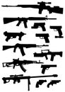weapon silhouettes Royalty Free Stock Photo
