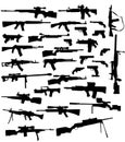 weapon silhouettes Royalty Free Stock Photo