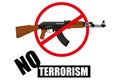 Weapon. Stop terrorism. Terrorism concept. Royalty Free Stock Photo