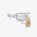 Weapon war objects pistol Royalty Free Stock Photo