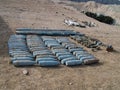 Weapons cache found in the Helmand Province Afghanistan Royalty Free Stock Photo