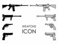 Weapons icon colored and black fill