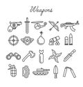 Weapons icon set