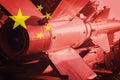 Weapons of mass destruction. Chinese ICBM missile. War Background.