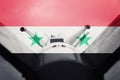Weapons of mass destruction. Syrian ICBM missile. War Background Royalty Free Stock Photo