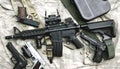 Weapons and military equipment for army, Assault rifle gun M4A1 Royalty Free Stock Photo