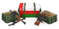 Weapons, military supplies in Oman, concept. 3D rendering Royalty Free Stock Photo