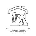 Weapons storage linear icon Royalty Free Stock Photo