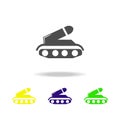 weapons, tank colored icons. Element of military illustration. Signs and symbols can be used for web, logo, mobile app, UI, UX