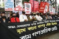 Wear black cloth on mouth protest in Dhaka.