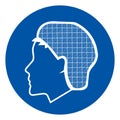 Wear Hair Net Symbol Sign, Vector Illustration, Isolate On White Background Label. EPS10
