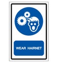 Wear Hairnet Symbol Sign, Vector Illustration, Isolate On White Background Label .EPS10