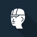 Wear Hard Hat Sign Isolate On White Background,Vector Illustration