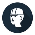 Wear Hard Hat Sign Isolate On White Background,Vector Illustration EPS.10