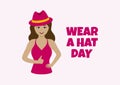 Wear A Hat Day vector