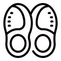 Wear insoles icon outline vector. Bandage ankle