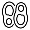 Wear insoles icon outline vector. Shoes liner feet
