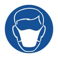 Wear mask safety pictogram