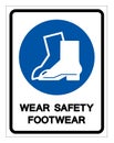 Wear Safety Footwear Symbol Sign ,Vector Illustration, Isolate On White Background Label. EPS10