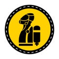 Wear SCBA (Self Contained Breathing Apparatus) Symbol Isolate On White Background,Vector Illustration