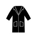 Wear Smock Black Icon,Vector Illustration, Isolated On White Background Label. EPS10