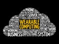 Wearable Computing word cloud collage Royalty Free Stock Photo