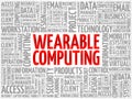 Wearable Computing word cloud Royalty Free Stock Photo