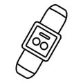 Wearable smart bracelet icon, outline style