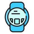 Wearable tech icon vector flat