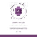 Wearable Tech Smart Watch Technology Electronic Device Web Banner With Copy Space
