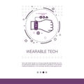 Wearable Tech Smart Watch Technology Electronic Device Web Banner With Copy Space