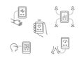 Wearable technology icons Royalty Free Stock Photo