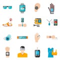 Wearable Technology Icons Set Royalty Free Stock Photo