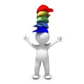 Wearing many hats Royalty Free Stock Photo