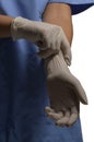 Wearing Medical Gloves