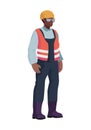 wearing safety equipment man employee Royalty Free Stock Photo