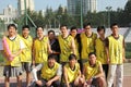 Wearing yellow ball clothing OF THE staff basketball team in SHENZHEN