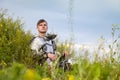 Weary knight, after the battle Royalty Free Stock Photo