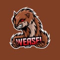 Weasel e sports mascot logo Royalty Free Stock Photo