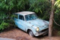 Weasley family car Flying Ford Anglia crashed with trees Royalty Free Stock Photo