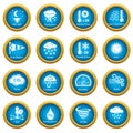 Weater icons set, simple style Royalty Free Stock Photo