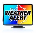 Weather Alert - High Definition Television HDTV Royalty Free Stock Photo