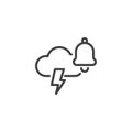 Weather Alert line icon