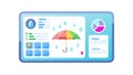 Weather Analytics Dashboard on Tablet Vector, vector design Generative AI Royalty Free Stock Photo