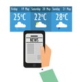 Weather app technology icon