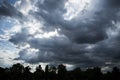 Weather background: Gathering cumulus clouds. Dramatic cloudy background. 12