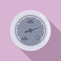 Weather barometer icon, flat style Royalty Free Stock Photo