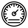 Weather barometer icon, outline style