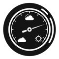 Weather barometer icon, simple style Royalty Free Stock Photo